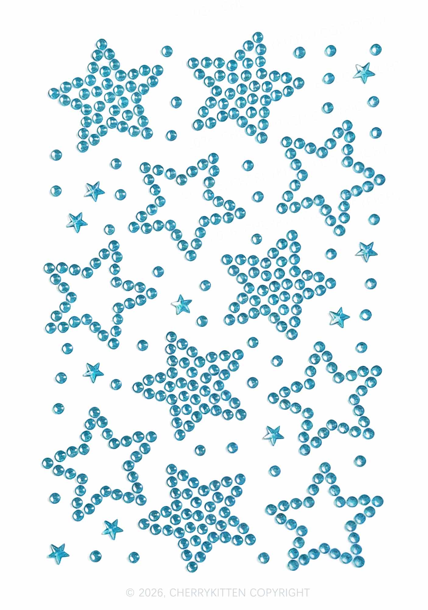 1pc Star Rhinestone Y2K Face Sticker Cherrykitten