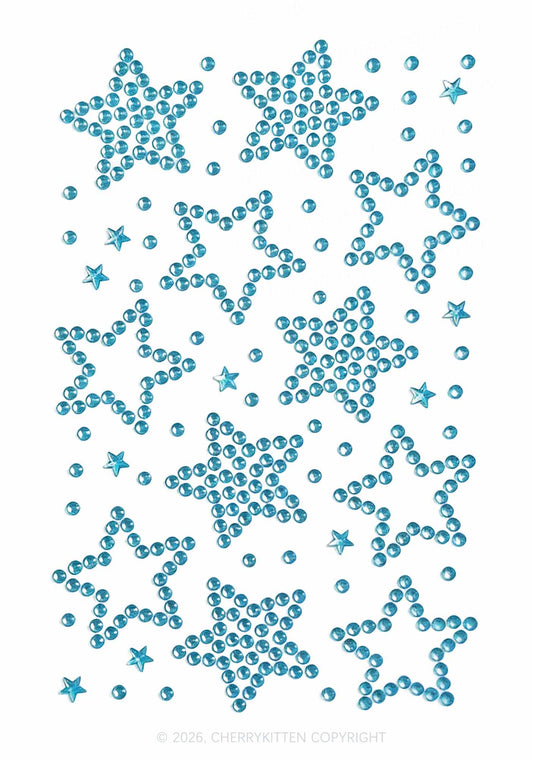 1pc Star Rhinestone Y2K Face Sticker Cherrykitten