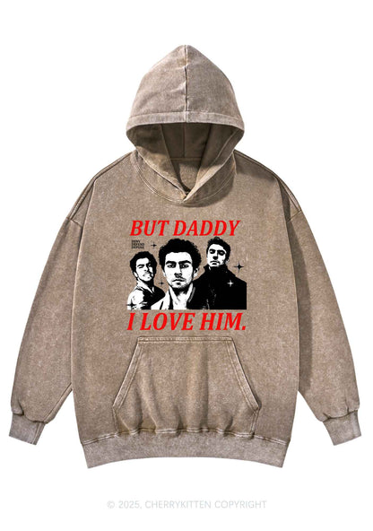 Daddy I Love Luigi Y2K Washed Hoodie Cherrykitten
