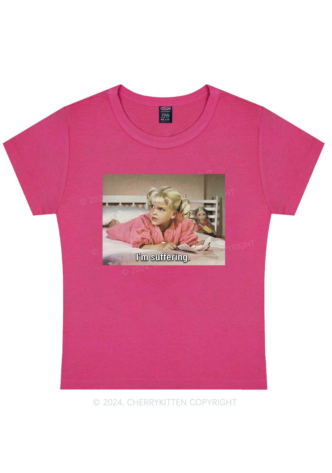 I'm Suffering Y2K Baby Tee Cherrykitten