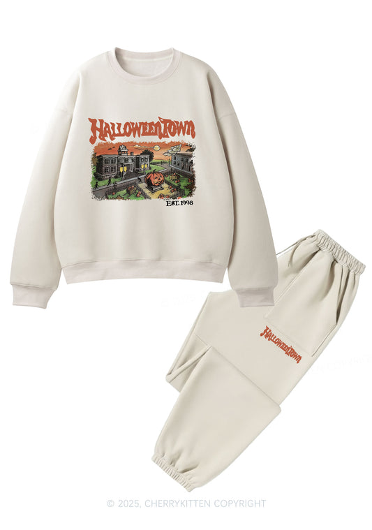Halloween Town Y2K Fleece Sweatshirts Set Cherrykitten