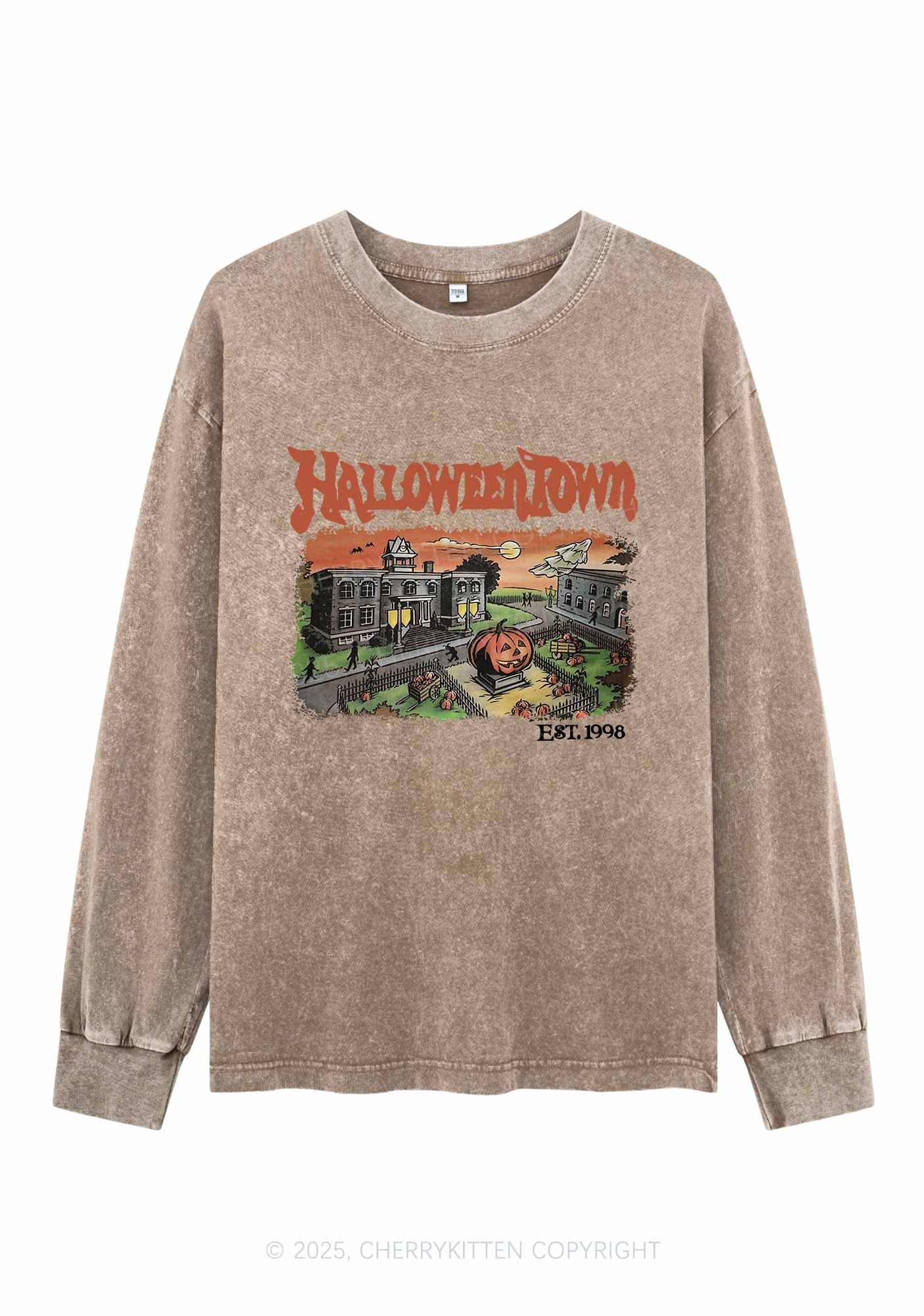 Halloween Town Y2K Washed Long Sleeves Cherrykitten