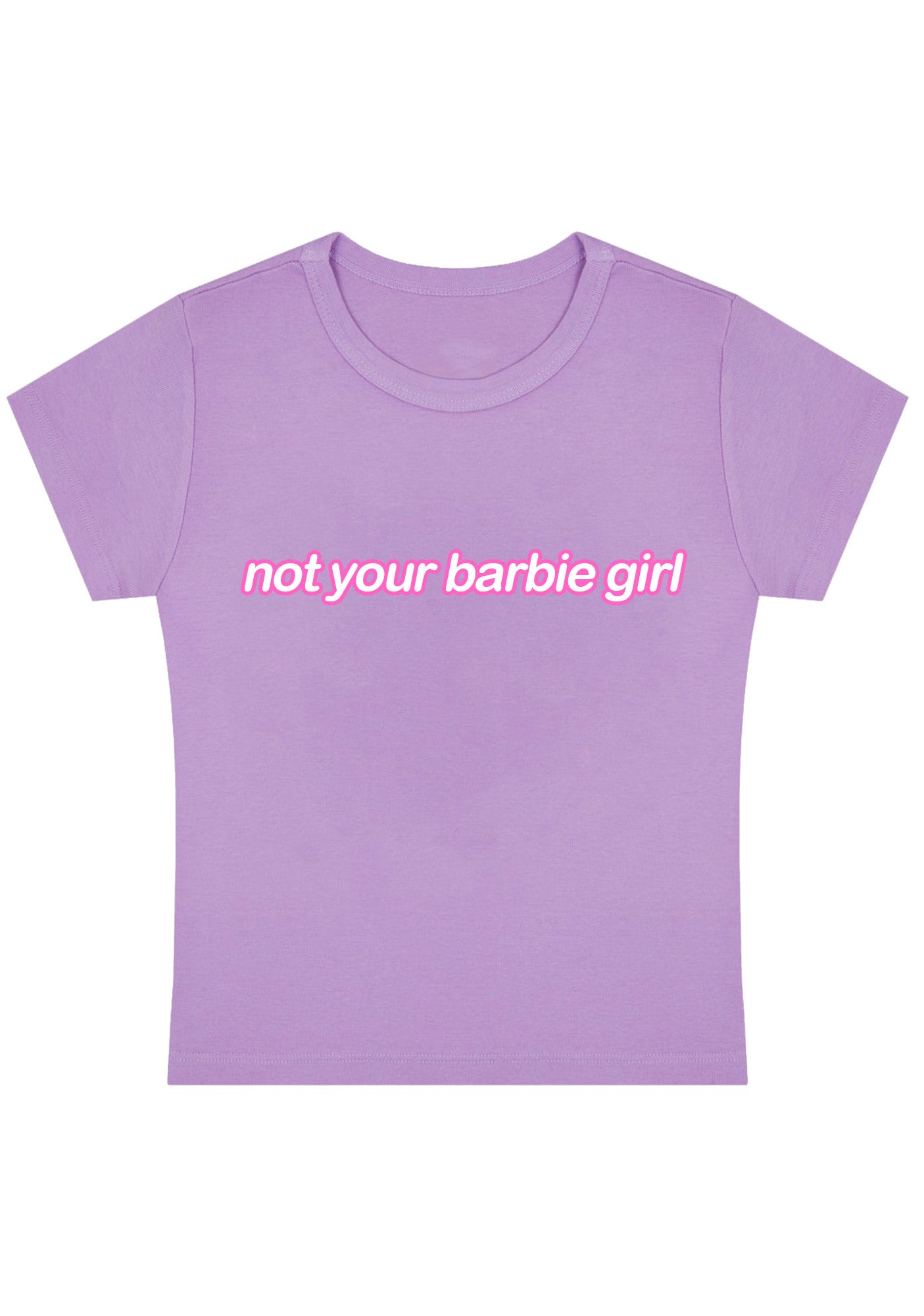 Curvy Not Your Girl Y2K Baby Tee Cherrykitten