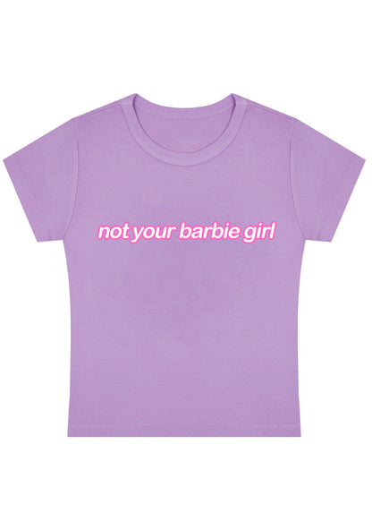 Curvy Not Your Girl Y2K Baby Tee Cherrykitten