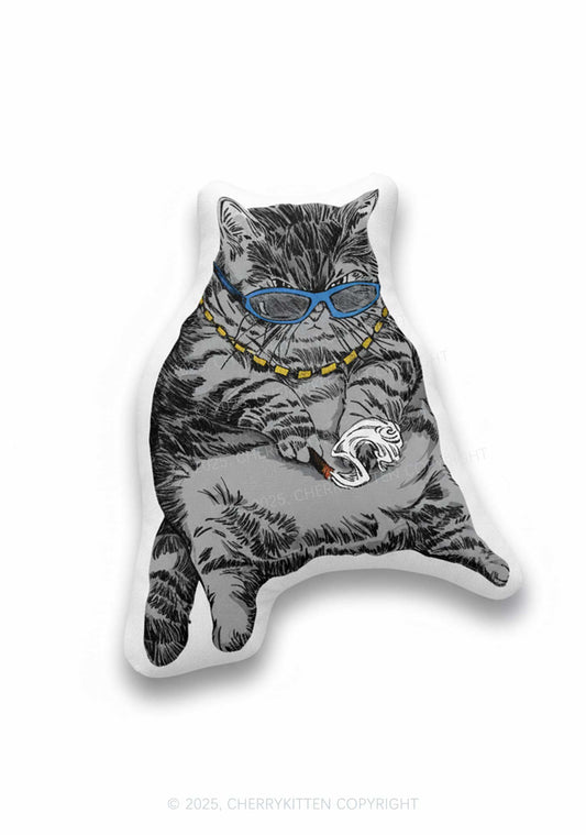 Even Baddies Get Saddies Y2K Ugly Pillow Cherrykitten