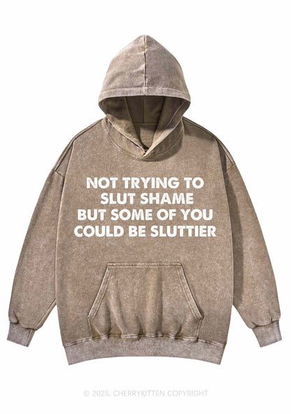 Not Trying To Slxt Shame Y2K Washed Hoodie Cherrykitten