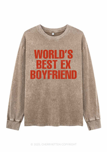 Best Ex Boyfriend Y2K Washed Long Sleeves Cherrykitten