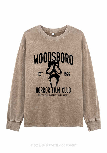 Halloween Horror Film Club Y2K Washed Long Sleeves Cherrykitten