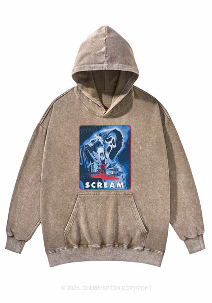 Hallowee Scream Y2K Washed Hoodie Cherrykitten