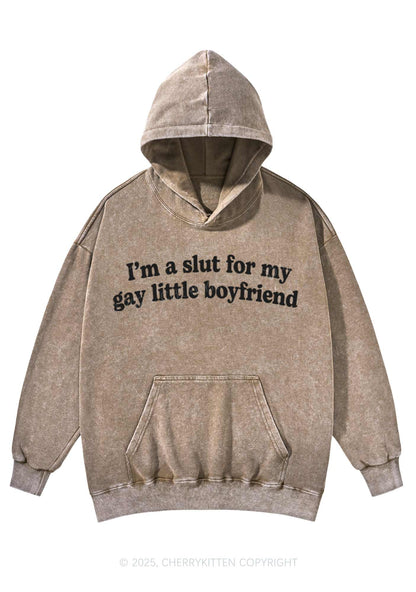 Slxt For My Gay BF Y2K Washed Hoodie Cherrykitten