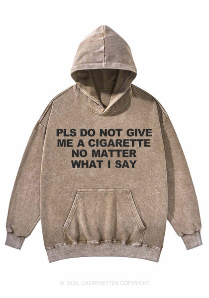 Dont Give Me Cigarette Y2K Washed Hoodie Cherrykitten