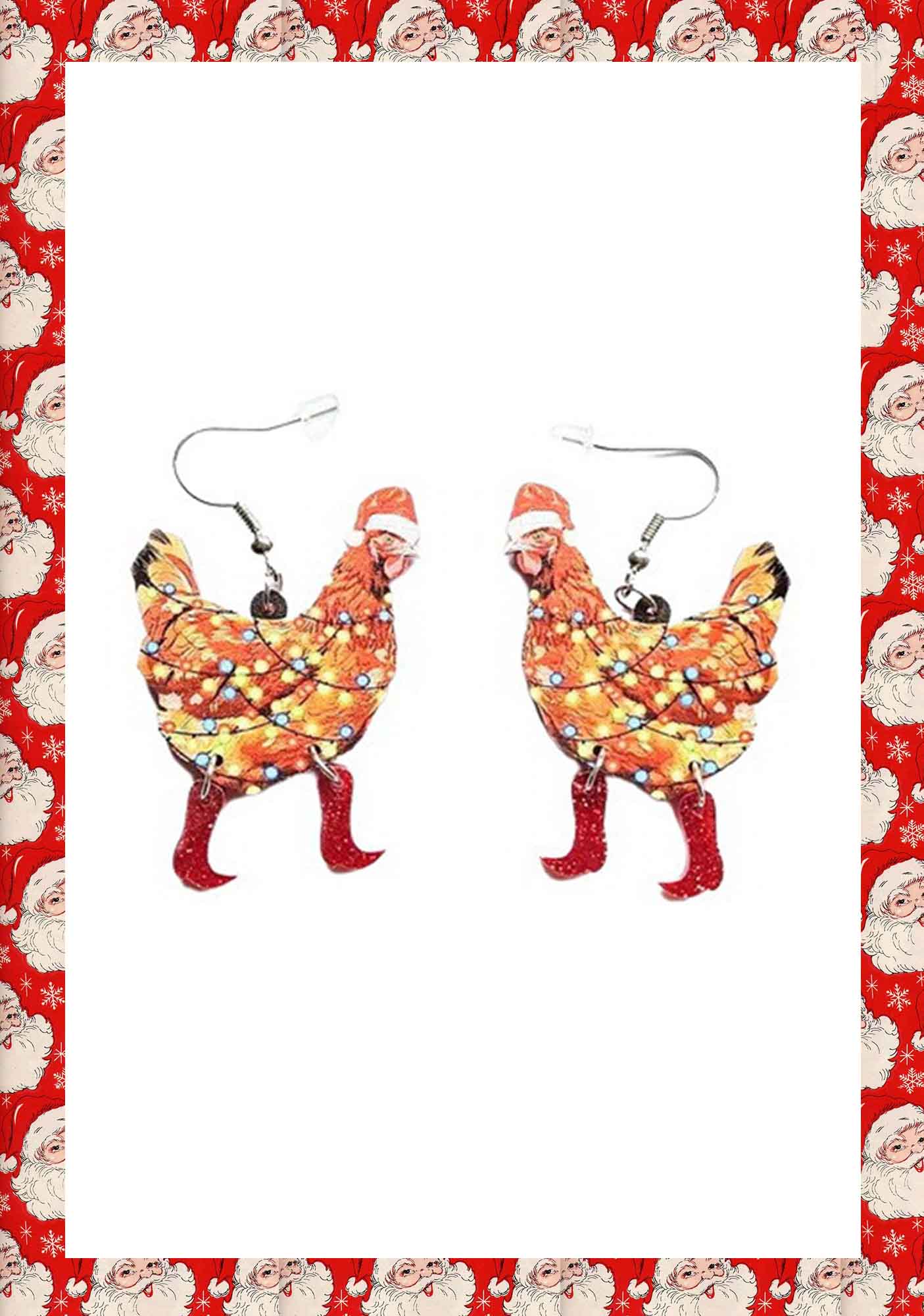 Christmas Colored Lights Y2K Hen Earrings Cherrykitten