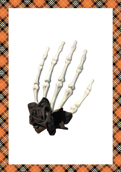 Halloween Y2K Rose Skeleton Hair Clip