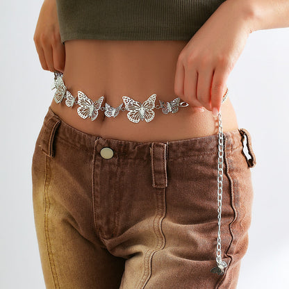 Simple Geometric Hollow Butterfly Waist Chain