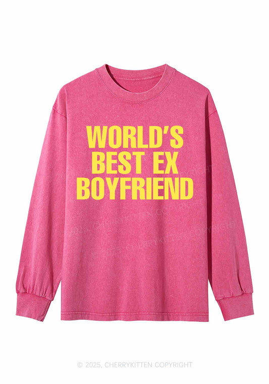 Best Ex Boyfriend Y2K Washed Long Sleeves Cherrykitten