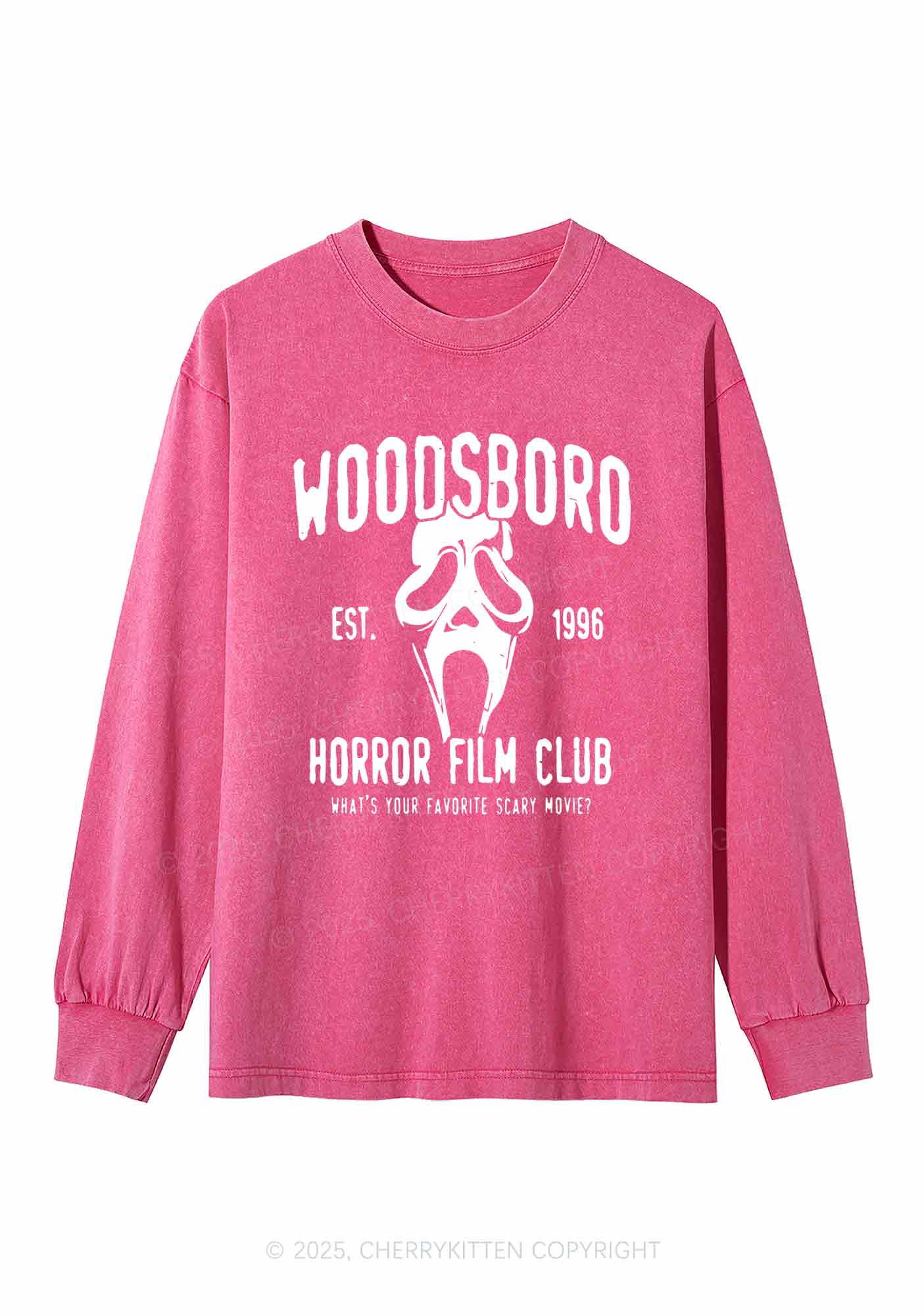 Halloween Horror Film Club Y2K Washed Long Sleeves Cherrykitten