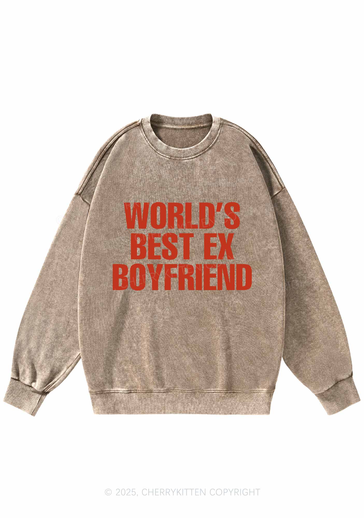 Best Ex Boyfriend Y2K Washed Sweatshirts Cherrykitten