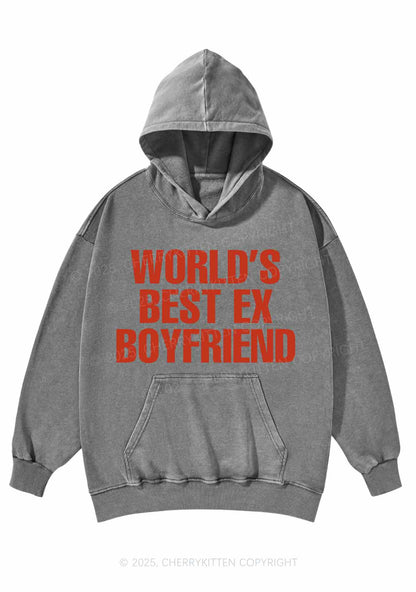 Best Ex Boyfriend Y2K Washed Hoodie Cherrykitten