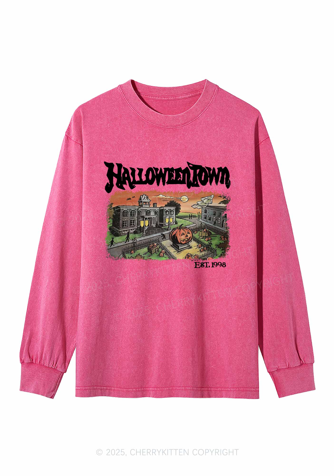 Halloween Town Y2K Washed Long Sleeves Cherrykitten
