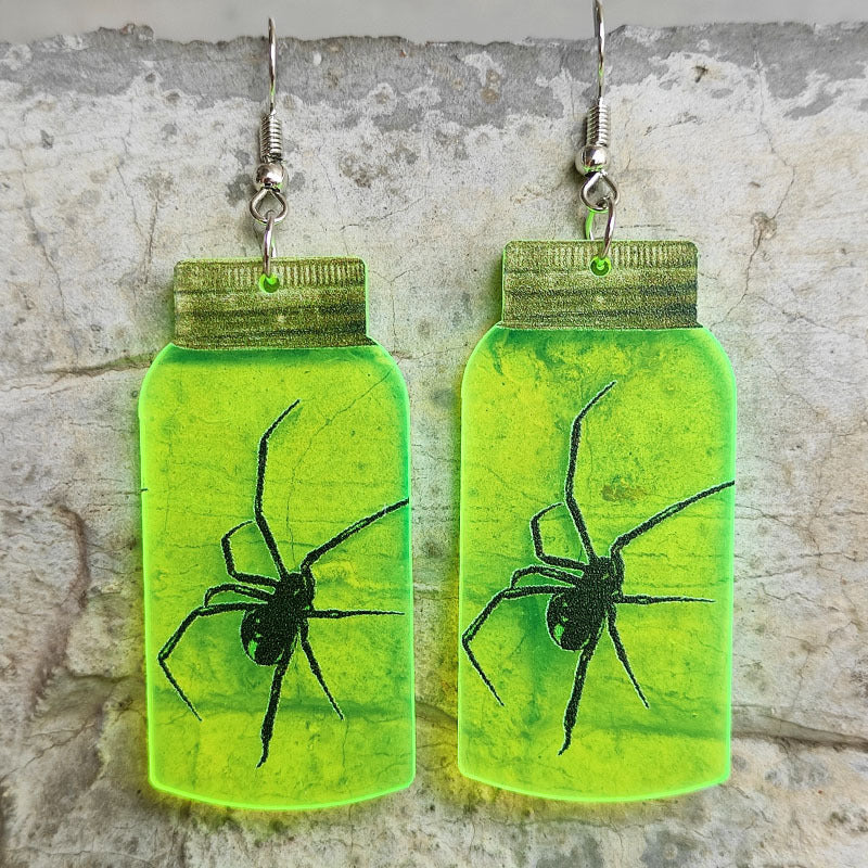 Halloween Fluorescent Bottle Acrylic Earrings