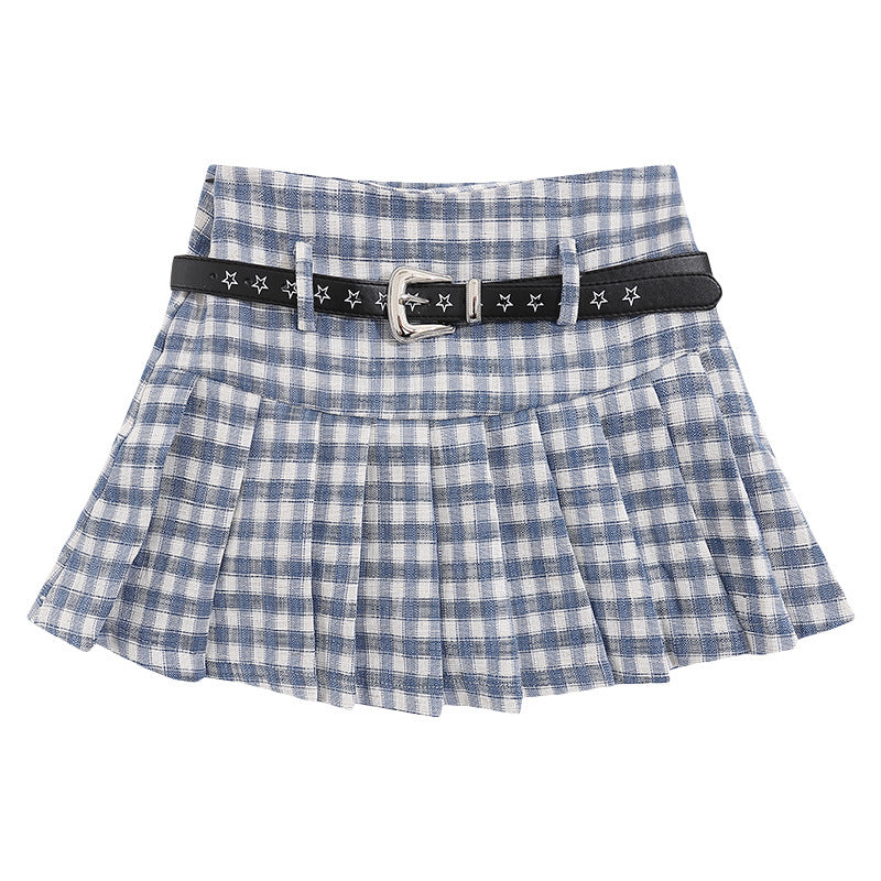 Preppy High Waist Pleated Skirt