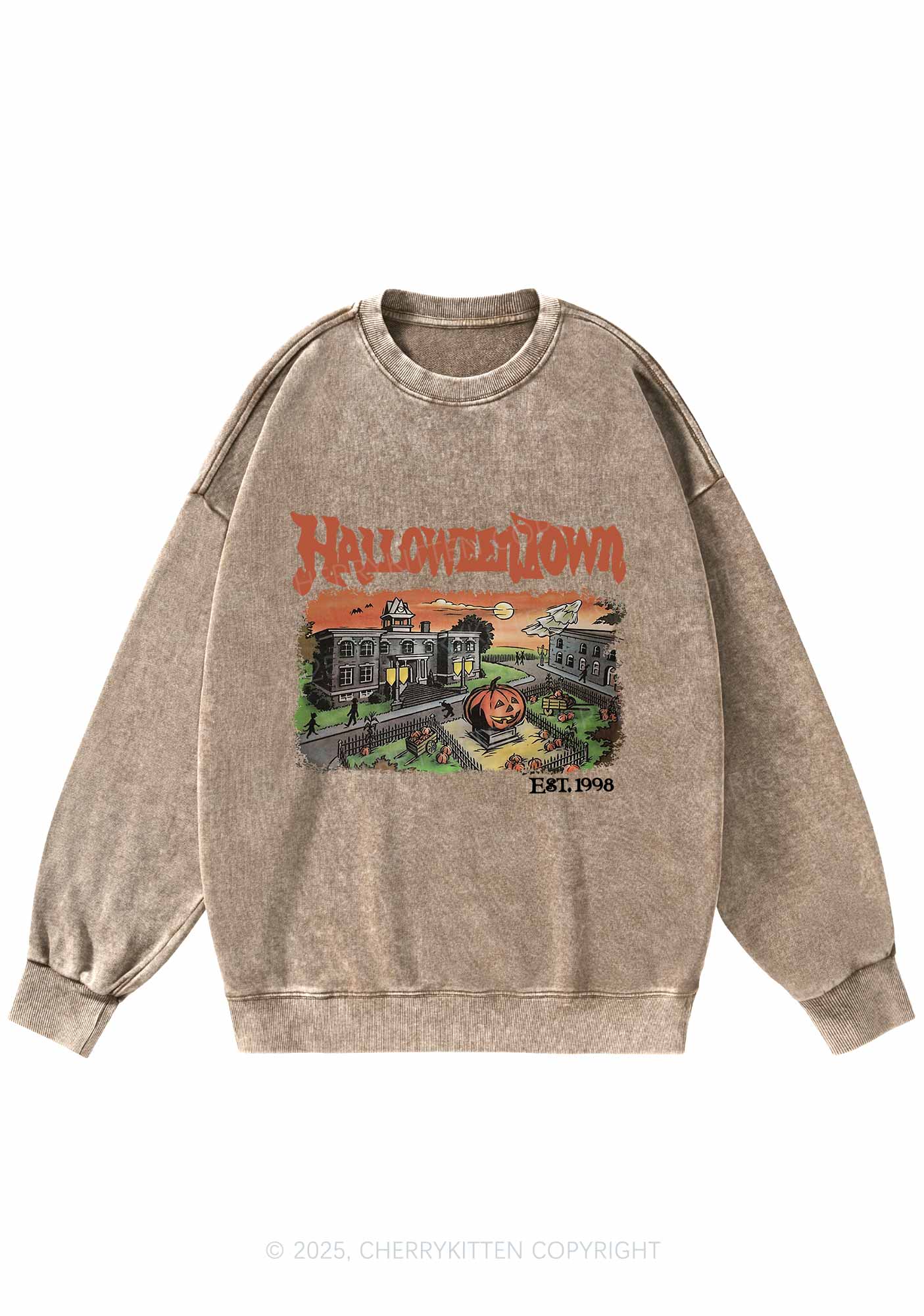 Halloween Town Y2K Washed Sweatshirts Cherrykitten