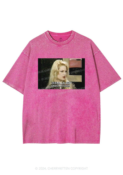 Church Of Satan Y2K Washed Tee Cherrykitten