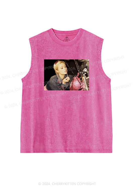 Girls Makeup Time Y2K Washed Tank Cherrykitten