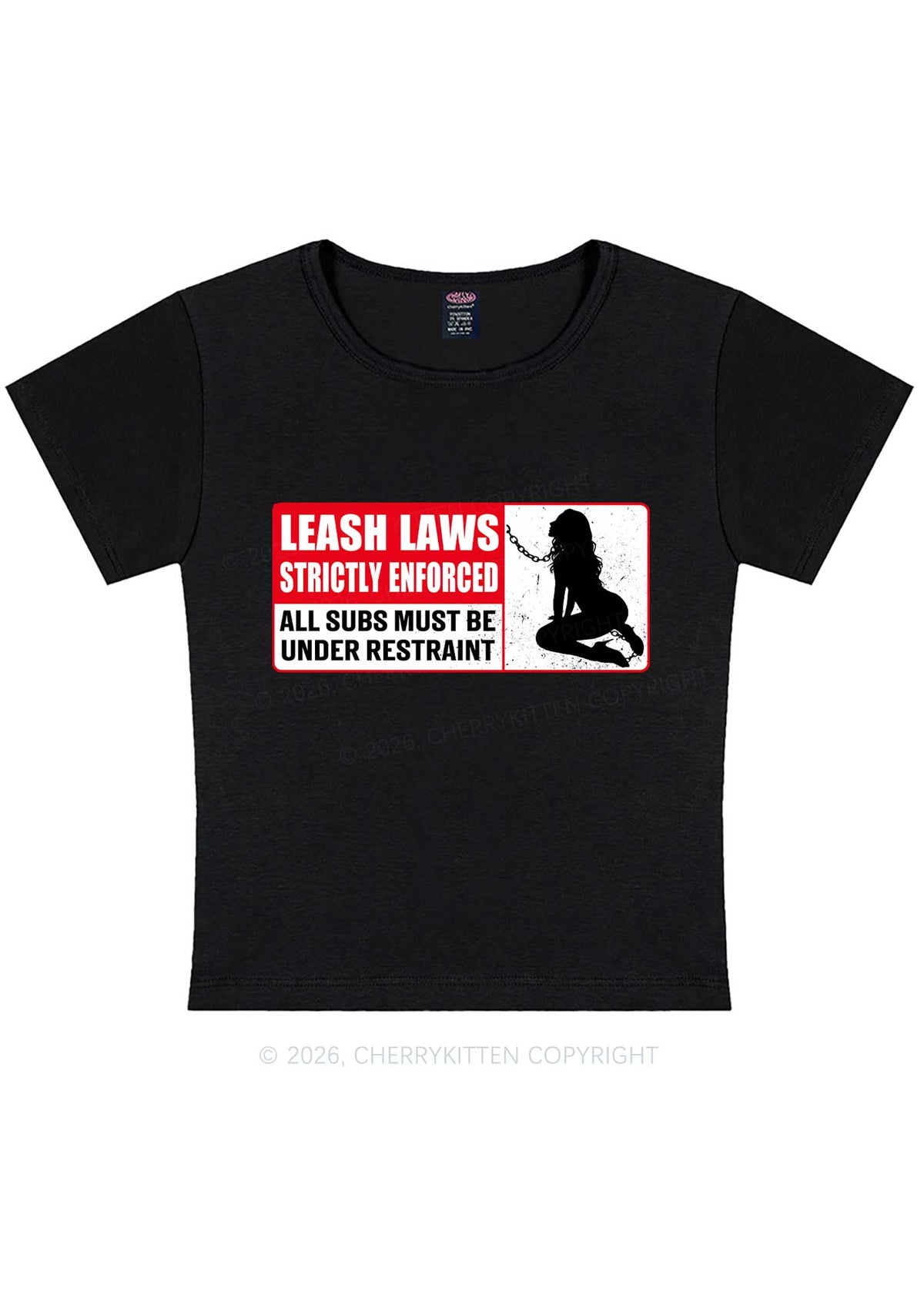 Leash Laws Strictly Enforced Y2K Baby Tee Cherrykitten