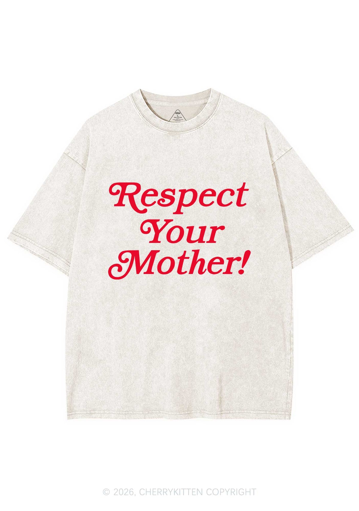 Respect Your Mother Y2K Shirts Washed Tee Cherrykitten