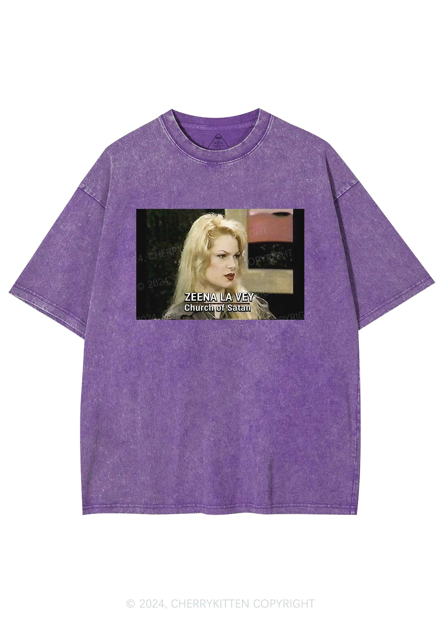 Church Of Satan Y2K Washed Tee Cherrykitten