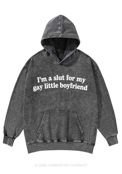 Slxt For My Gay BF Y2K Washed Hoodie Cherrykitten