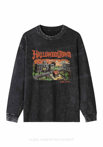Halloween Town Y2K Washed Long Sleeves Cherrykitten