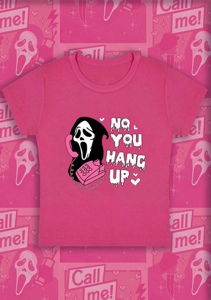 Halloween No You Hang Up Y2K Baby Tee