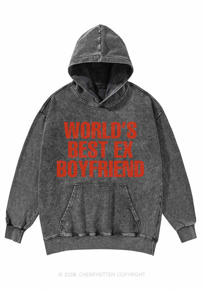 Best Ex Boyfriend Y2K Washed Hoodie Cherrykitten