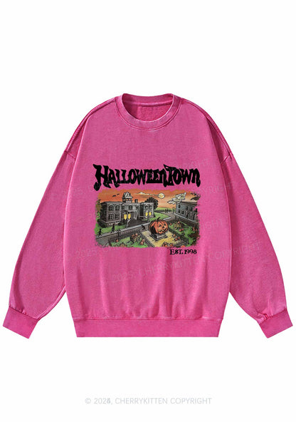 Halloween Town Y2K Washed Sweatshirts Cherrykitten