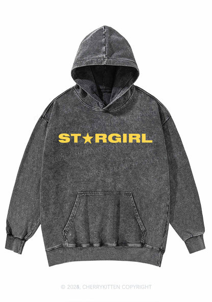 Red Stargirl Y2K Washed Hoodie Cherrykitten