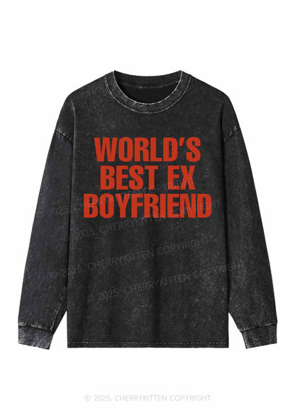 Best Ex Boyfriend Y2K Washed Long Sleeves Cherrykitten