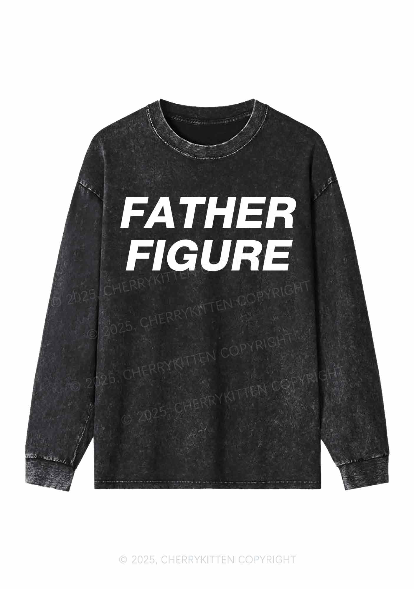 Father Figure Y2K Washed Long Sleeves Cherrykitten