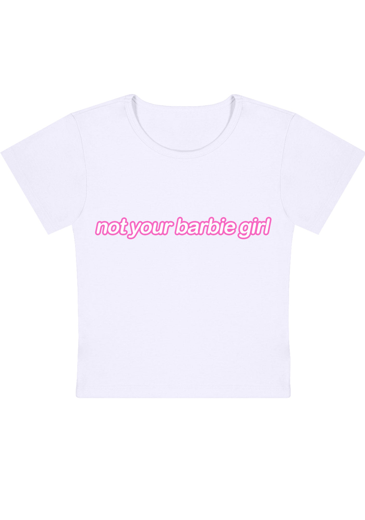 Curvy Not Your Girl Y2K Baby Tee Cherrykitten