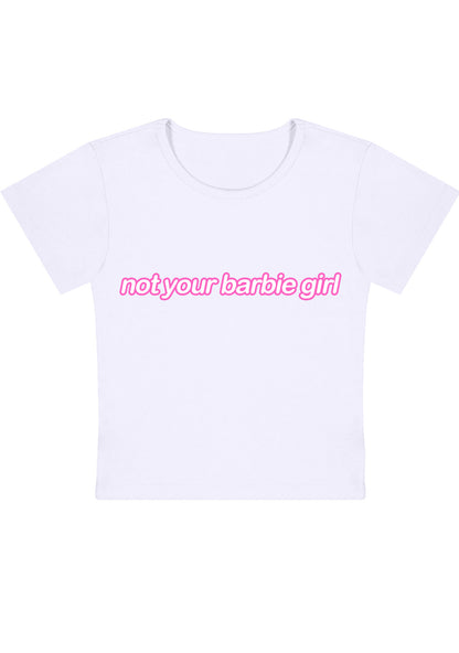 Curvy Not Your Girl Y2K Baby Tee Cherrykitten