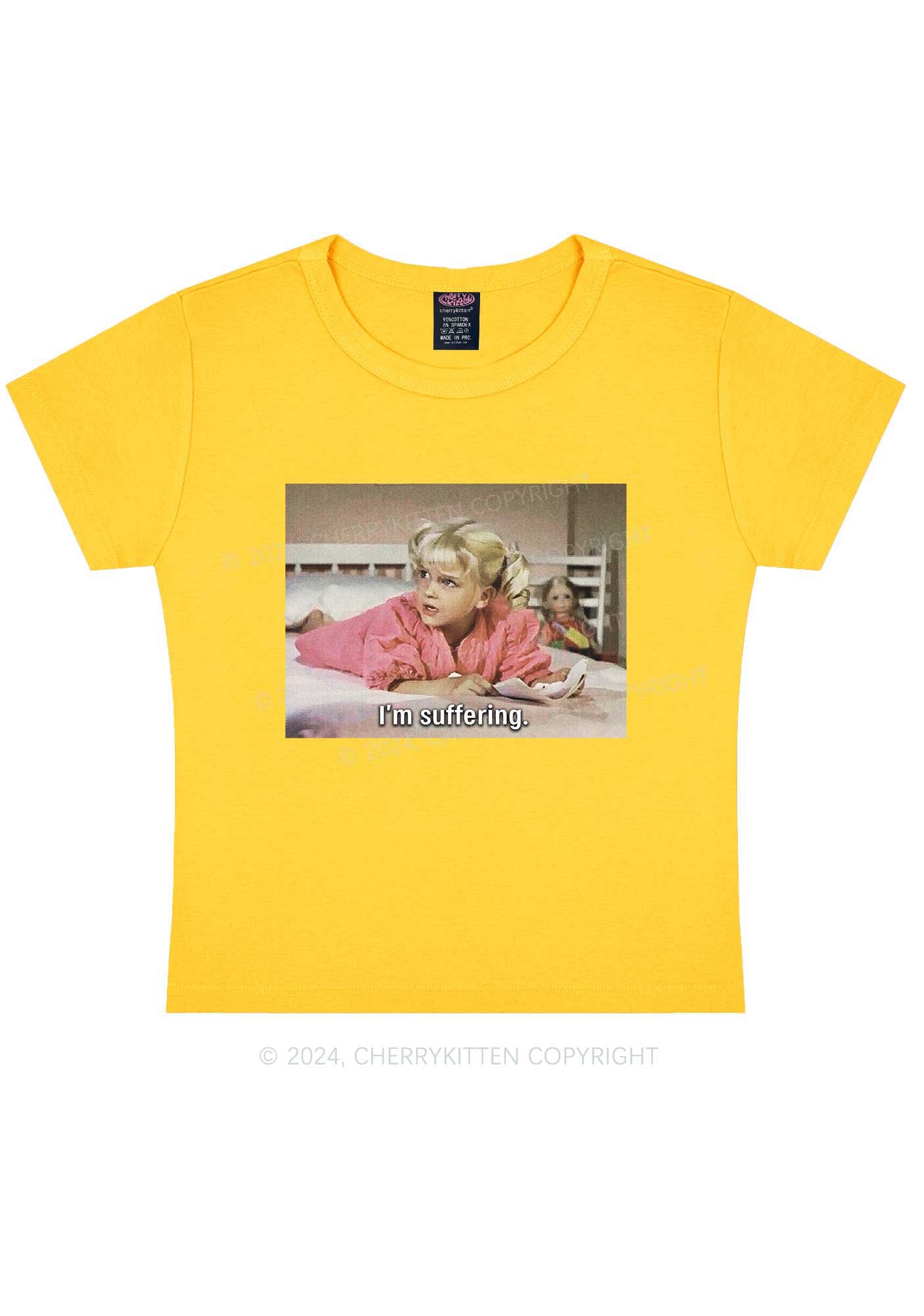 I'm Suffering Y2K Baby Tee Cherrykitten