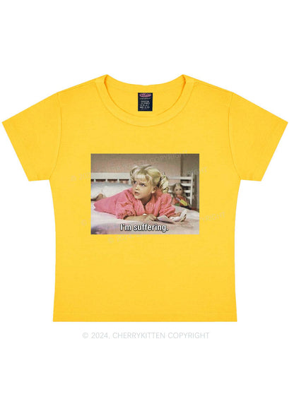 I'm Suffering Y2K Baby Tee Cherrykitten