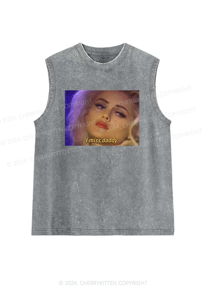 Miss Daddy Y2K Washed Tank Cherrykitten