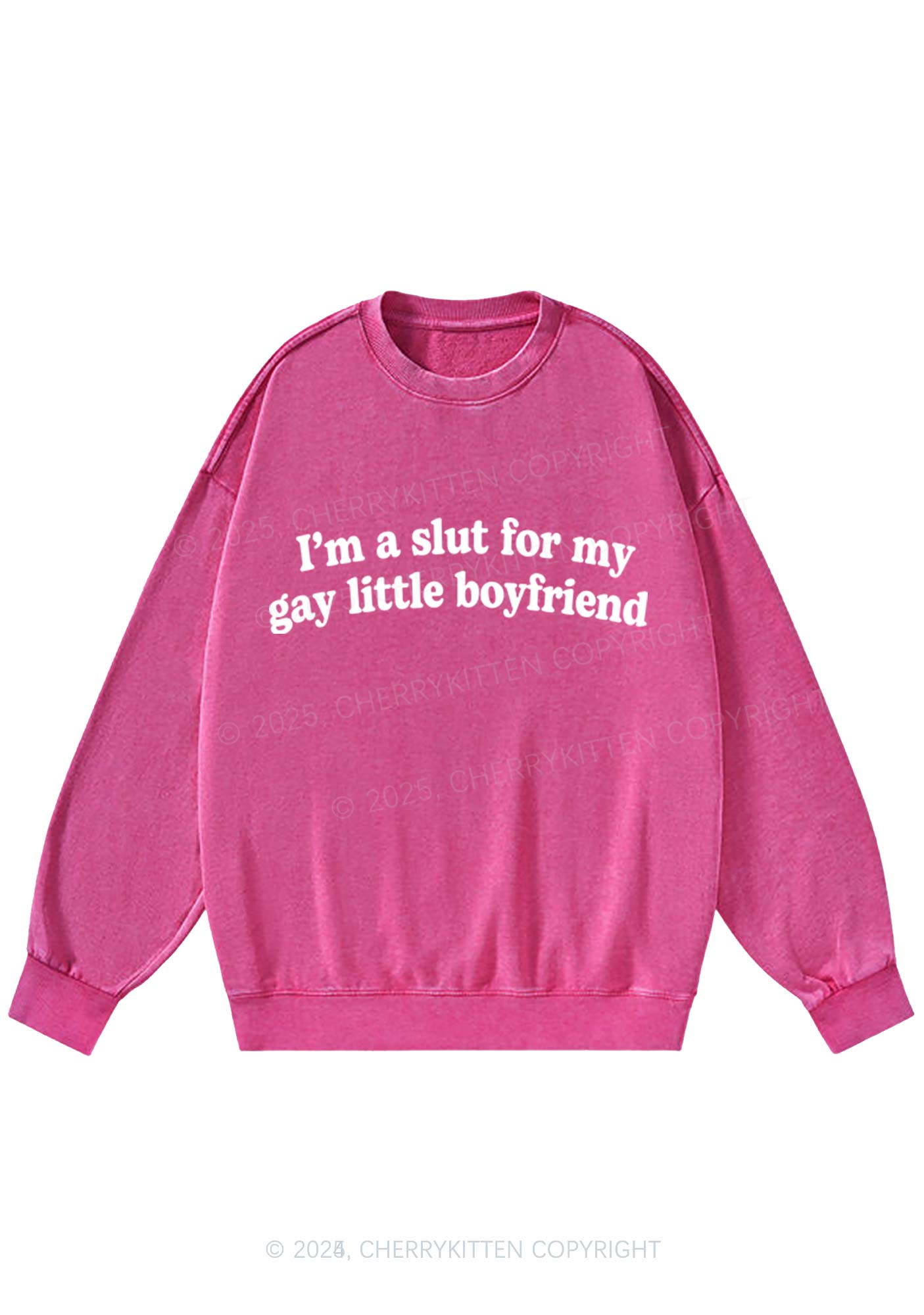 Slxt For My Gay BF Y2K Washed Sweatshirts Cherrykitten