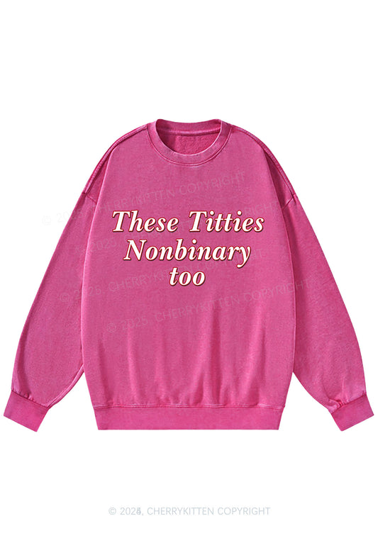 Txtties Nonbinary Too Y2K Washed Sweatshirts Cherrykitten