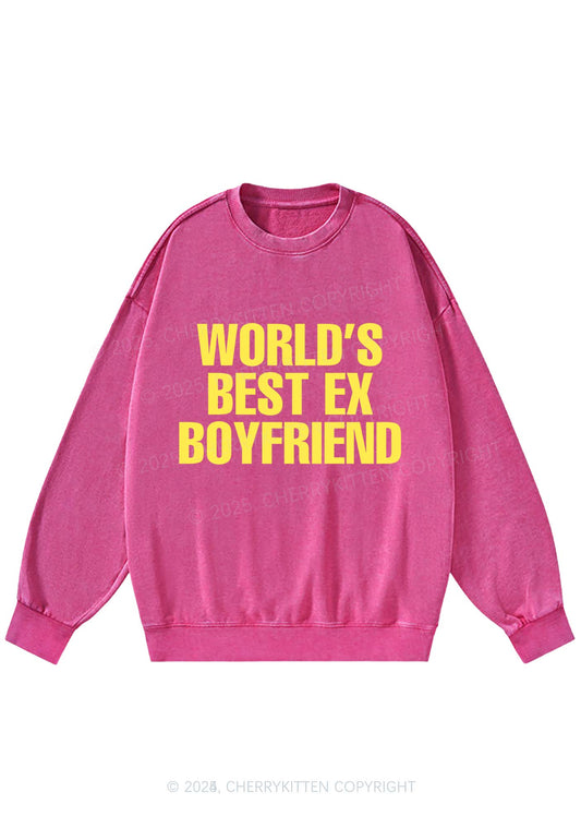 Best Ex Boyfriend Y2K Washed Sweatshirts Cherrykitten