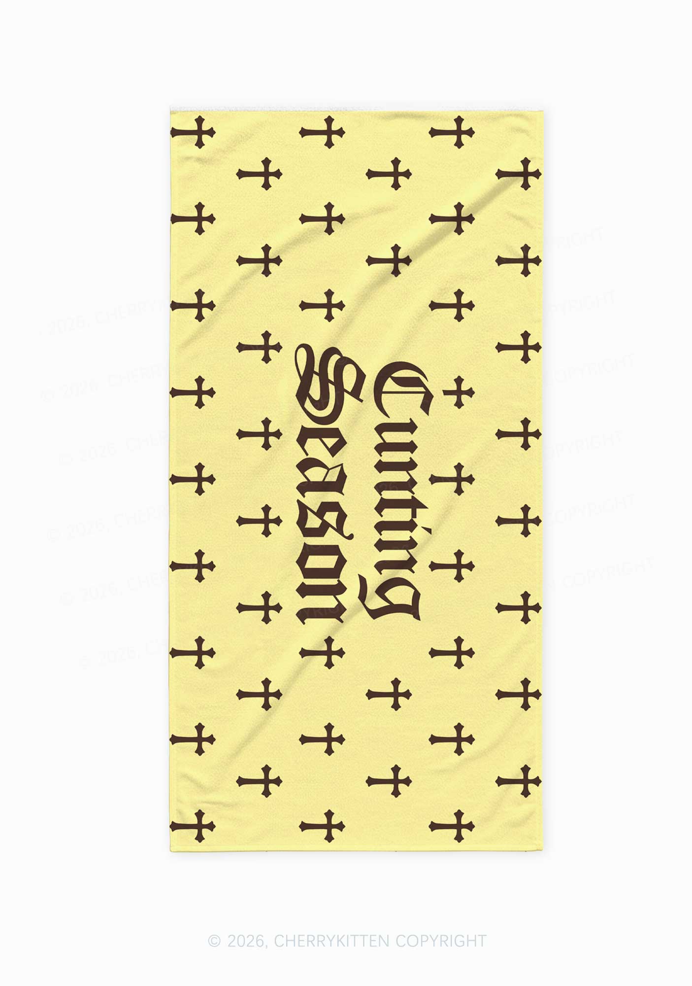 Cunting Season Cross Y2K Beach Towel Cherrykitten