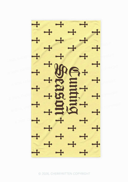 Cunting Season Cross Y2K Beach Towel Cherrykitten