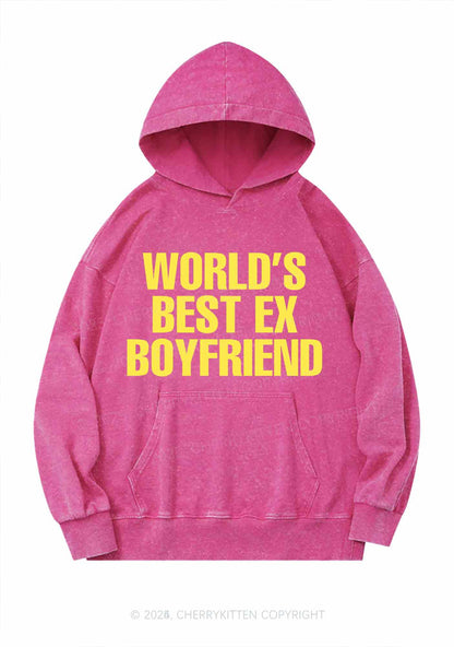 Best Ex Boyfriend Y2K Washed Hoodie Cherrykitten